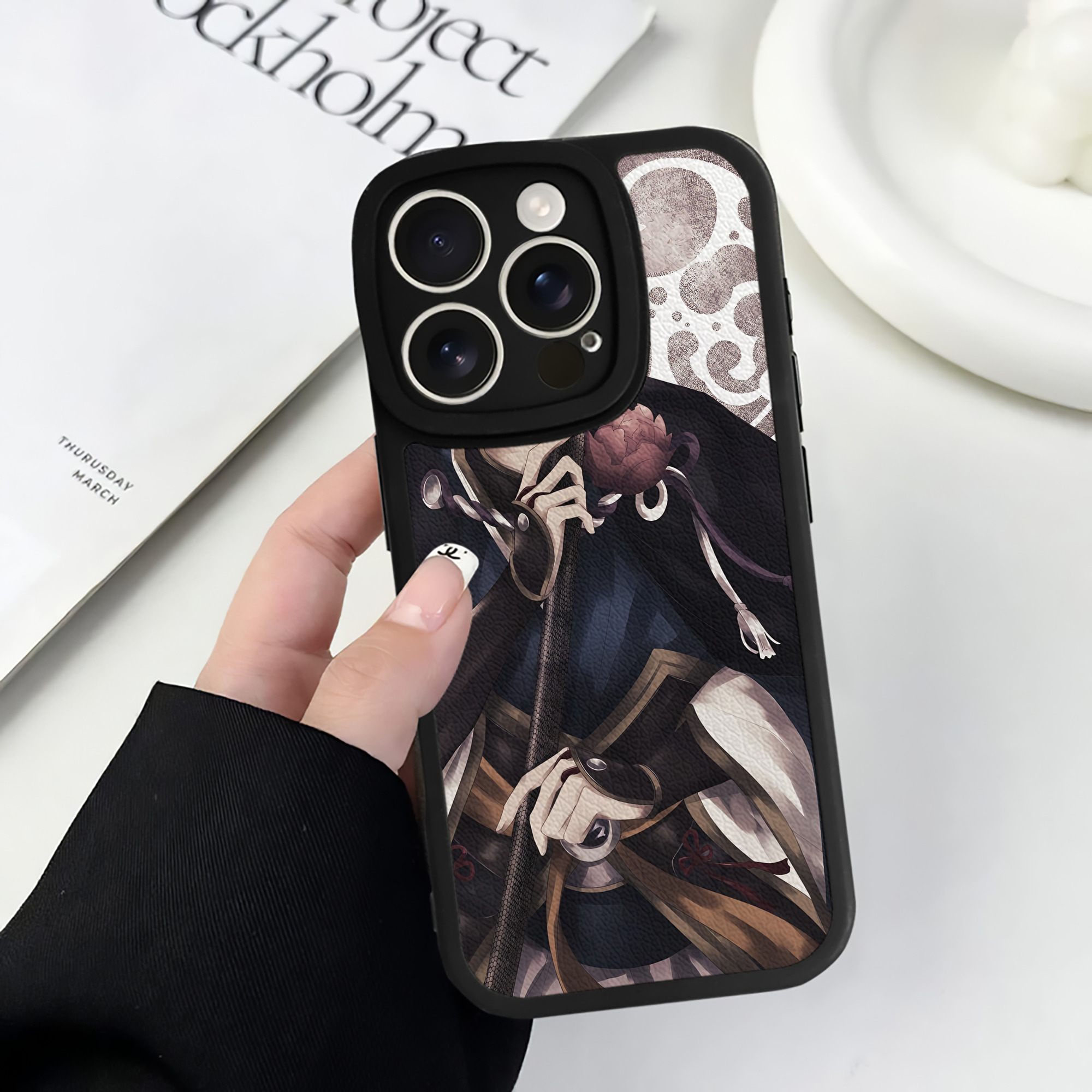 （画像用） 刀剣乱舞 Touken Ranbu 【iPhone 16シリーズ対応】シリコンスマホケース（レザー調） 材質：シリコン